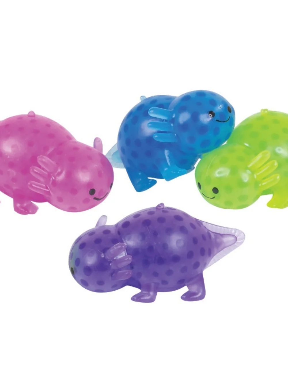Boba Axolotl Squishies‎ 4-Piece Complete Color Set Sensory Fidget Toys